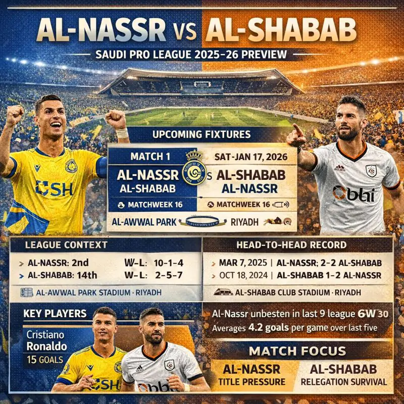 Al Nassr vs Al Shabab infographics