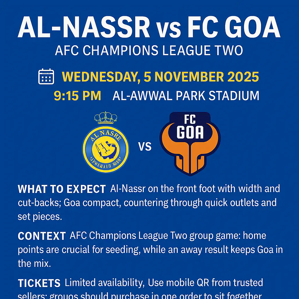 Al-Nassr vs FC Goa Tickets — Lineup, Fixture and Stats 3 Al Nassr vs Goa Infographic