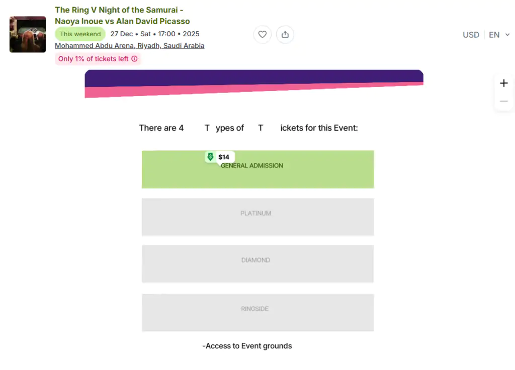 Tickets Map