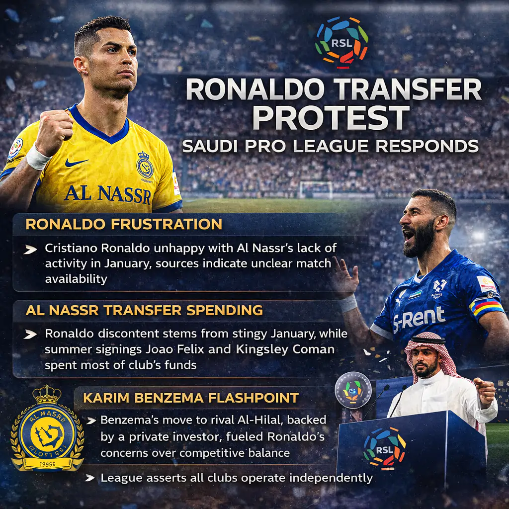 Ronado warn by Saudi league infographics