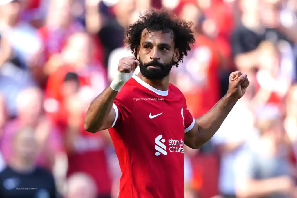 Mohamed Salah, Saudi Pro League, and the Post-Ronaldo Plan 2 Salah on Field celebrating his goal
